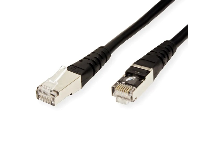 Roline S/FTP (PiMF) Cat.6 mrežni kabel oklopljeni, 1.0m, crni