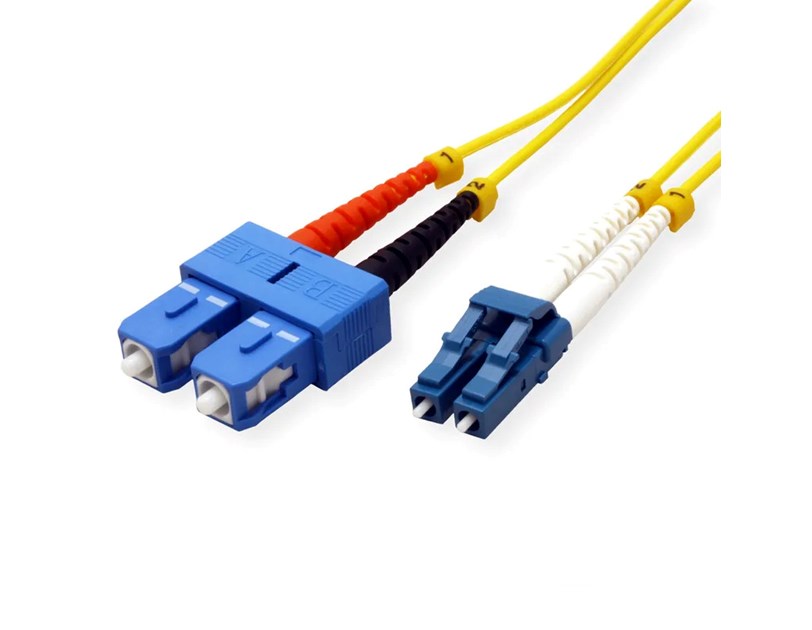 Roline optički mrežni kabel LC-SC 9/125µm Duplex, LSOH, OS2, 1.0m, žuti
