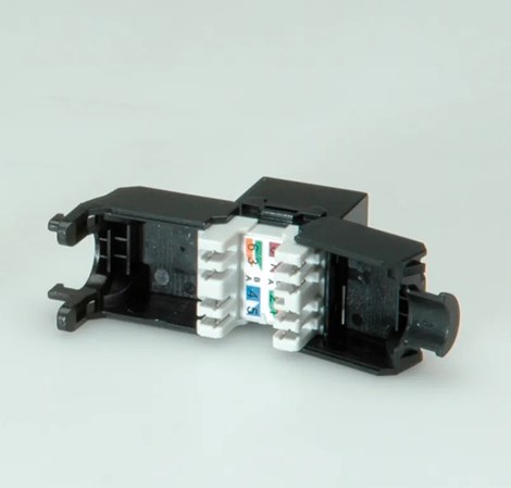 Roline RJ45 Keystone konektor Cat.6/Class E, UTP (tool-free), crni