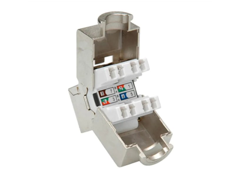Roline RJ45 Keystone konektor Cat.6/Class E, STP (tool-free), srebrni