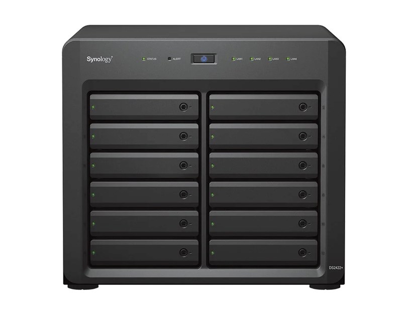 Synology DS2422+ DiskStation 12-bay NAS server, 2.5"/3.5" HDD/SSD podrška, Hot Swappable HDD, Wake on LAN/WAN, Link Aggregation, 4GB DDR4, 4×G-LAN