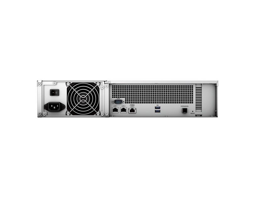 Synology RS2423+ RackStation 12-bay NAS server, AMD Ryzen V1780B, 8GB DDR4, Hot-Swap HDD, 2×1GbE/1×10GbE, Link Aggregation, Wake on LAN/WAN