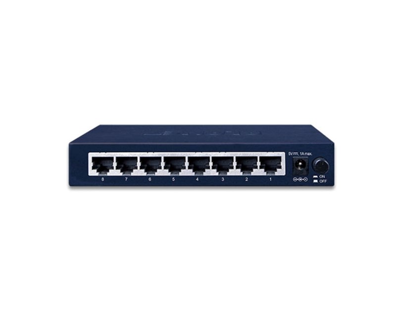 PLANET Gigabit preklopnik (Switch) 8-port 10/100/1000Mbps, metalno kućište