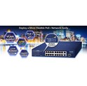 PLANET PoE preklopnik (Switch) 16-port 10/100Mbps + 2-porta 10/100/1000T + 1-port djeljivi 1000X SFP, rackmount kit