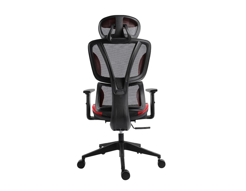 Bit Force ROYAL LM-2D uredska stolica, PU koža, 2D naslon za ruke, nosivost 140kg, crno/crvena