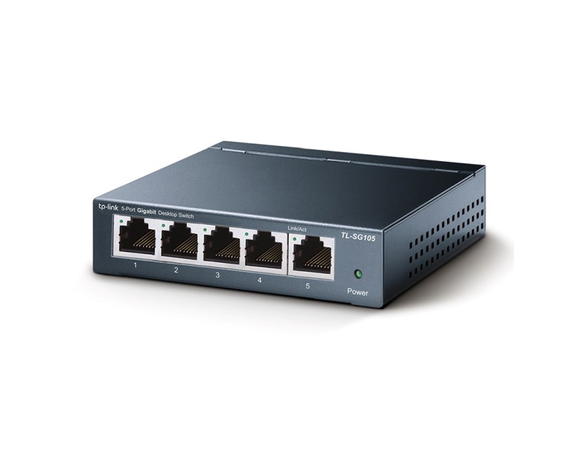 TP-Link 5-port Gigabit Desktop preklopnik (Switch), 5×10/100/1000M RJ45 ports, metalno kućište