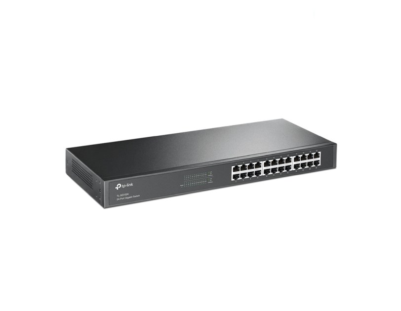 TP-Link 24-port Gigabit preklopnik (Switch), 24×10/100/1000M RJ45 ports, 1U 19" Rack, metalno kućište