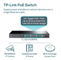 TP-Link Omada JetStream 28-port Gigabit Easy Smart preklopnik (Switch), 24x 10/100/1000 Mbps RJ45 PoE+ port,2x SFP fiber uperlink port, Rack-mount, 250 w PoE+ budget