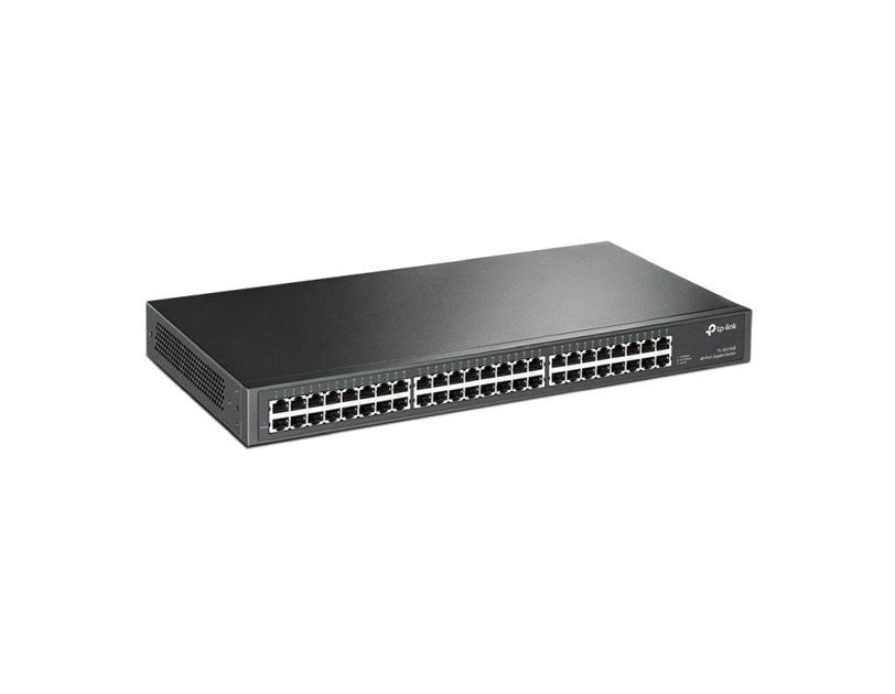 TP-Link 48-port Gigabit preklopnik (Switch), 48×10/100/1000M RJ45 ports, 1U 19" rack-mount, metalno kućište