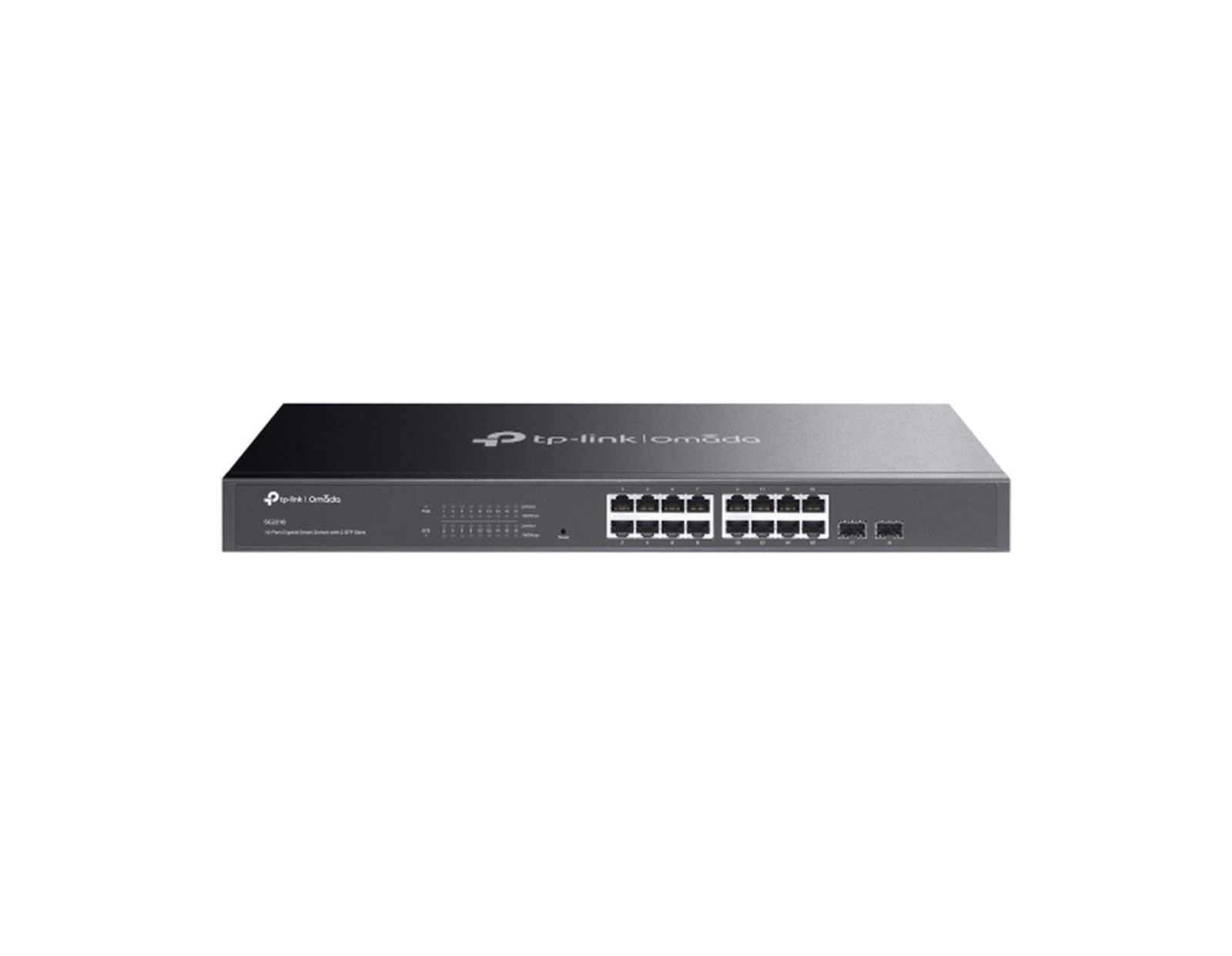 TP-Link Omada JetStream 16-port Gigabit L2+ upravljiv preklopnik (Switch), 16×10/100/1000M RJ45 ports, 2×SFP, 1U 19" rack mount