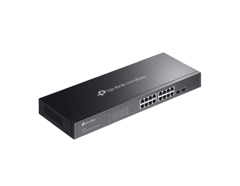 TP-Link Omada JetStream 16-port Gigabit L2+ upravljiv preklopnik (Switch), 16×10/100/1000M RJ45 ports, 2×SFP, 1U 19" rack mount
