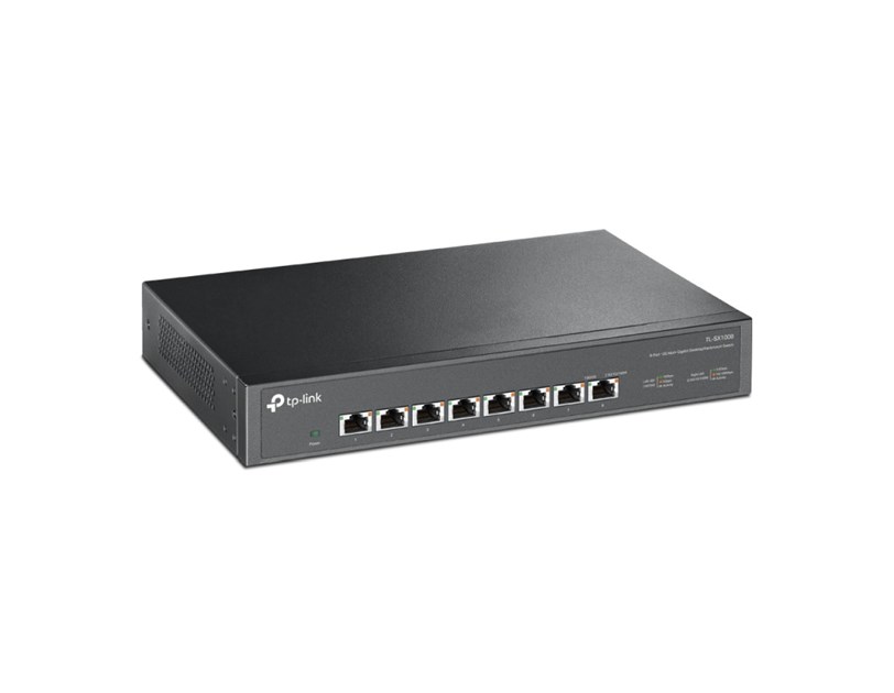 TP-Link 8-Port Multi-gigabit 10G preklopnik (Switch), 8×10G, desktop/rackmount 13" kućište