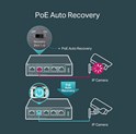 TP-Link 5-port Desktop preklopnik (Switch), 5×10/100M RJ45 ports + 4 PoE ports, metalno kućište (58W)