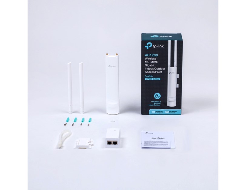 TP-Link Omada AC1200 bežična pristupna točka zidna/stropna vanjska (AP) 300Mbps/867Mbps (2.4GHz/5GHz), 802.11a/b/g/n/ac, 1×GLAN, podrška za PoE, IP65, 2×vanjska antena