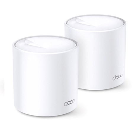 TP-Link AX1800 Deco X20 (2-pack), Whole Home Mesh Wi-Fi 6, 574Mbps/1201Mbps (2.4GHz/5GHz), 802.11ax/ac/n/a/b/g, 2×G-LAN, Deco App