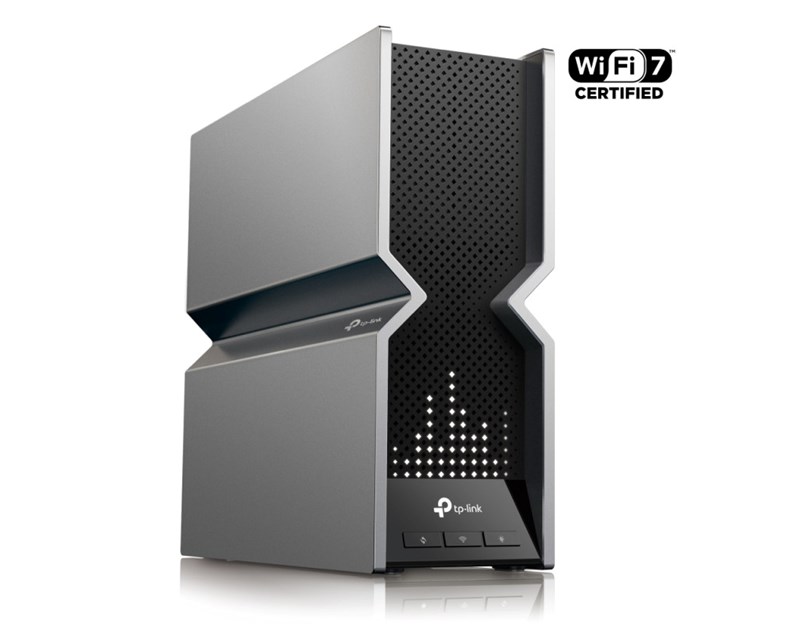 TP-Link BE1900 bežični usmjerivač (Tri-Band Router Wi-Fi 7), 1376Mbps/5760Mbps/11520Mbps (2.4GHz/5GHz/6GHz), 4×4 MU-MIMO, 802.11be, 1×10G WLAN , 4×2.5G LAN, 1×10G SFP+/RJ4, USB3.0, 8×antene