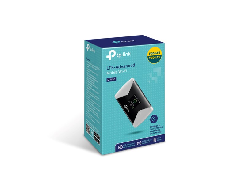 TP-Link 4G Mobile Dual-Band Router 300Mbps Wi-Fi, 4G modem, LTE+HSPA, 300Mbps/867Mbps (2.4GHz/5GHz), SIM/microSD, 1.4" TFT LCD, 3000mAh punjiva baterija