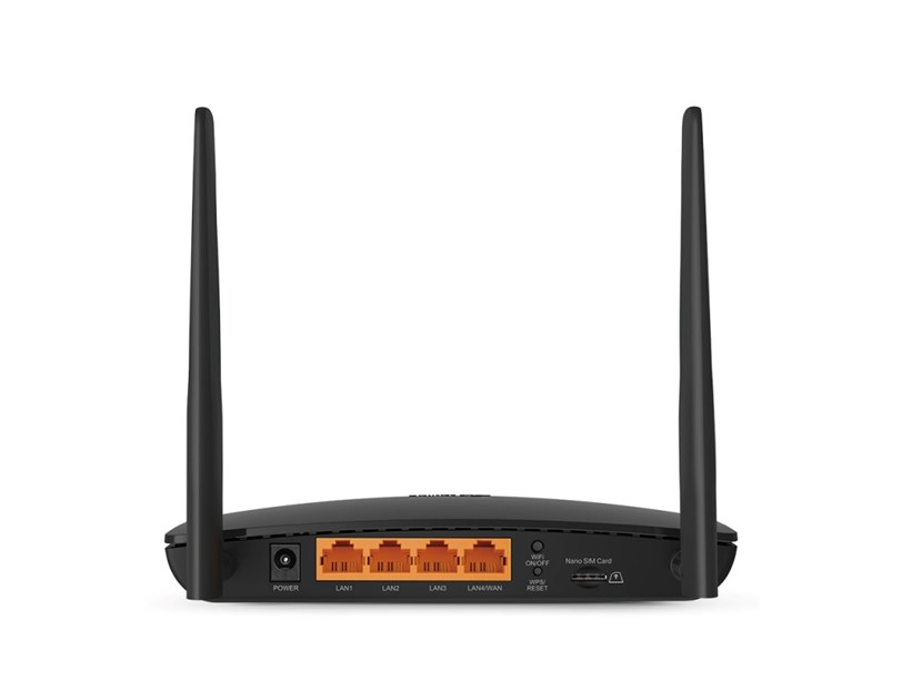 TP-Link bežični N 4G LTE usmjerivač (Router) 300Mbps (2.4GHz), 802.11b/g/n, interni 4G modem, 3×LAN/1×WAN, utor za SIM karticu, 2× LTE odvojive antene