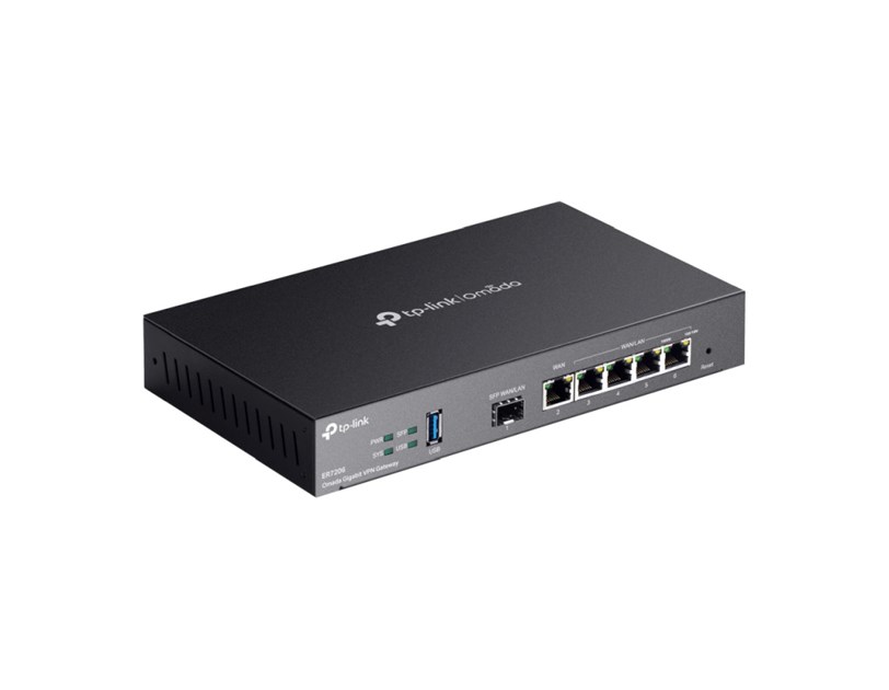 TP-Link Omada SafeStream Gigabit Multi-WAN VPN usmjerivač (Router), 1×G-WAN SFP, 1×G-WAN, 2×G-WAN/LAN, 2×G-LAN