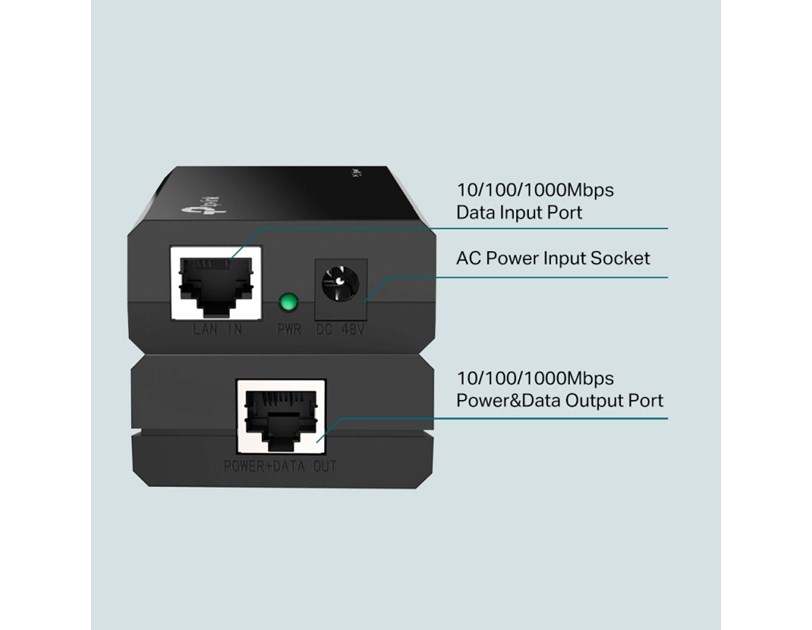 TP-Link PoE Injector adapter, IEEE 802.3af compliant, plastično kućište