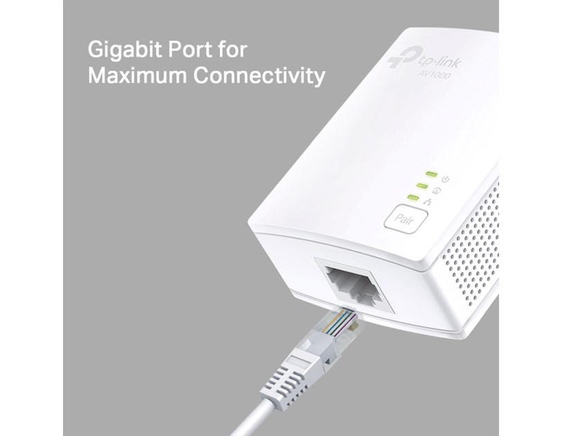 TP-Link AV1000 Powerline Gigabit mrežni adapter, 1000Mbps, HomePlug AV (duplo pakiranje)