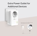 TP-Link AV1000 Powerline Gigabit mrežni adapter, 1000Mbps, dodatna strujna utičnica, HomePlug AV2 (duplo pakiranje)