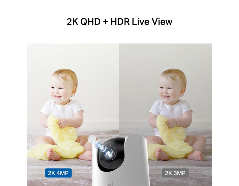 TP-Link Tapo C225 AI kamera 2K QHD 4MP, H.264, 360°/114° Pan/Tilt, Enhanced Night Vision, microSD, dvosmjerni audio, AI detekcija pokreta, Wi-Fi, Tapo app