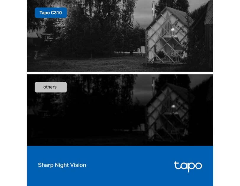 TP-Link Tapo C310 kamera UHD 3MP, H.264, Advanced Night Vision, microSD, dvosmjerni audio, detekcija pokreta, vodootporna IP66, Wi-Fi, Tapo app