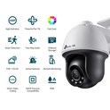 TP-Link VIGI C540 Full color kamera 2K 4MP, Pan/Tilt, H.265+, 4mm leća, RJ45, PoE/12V DC, Night Vision, microSD, detekcija pokreta, vodootporna IP66, VIGI app