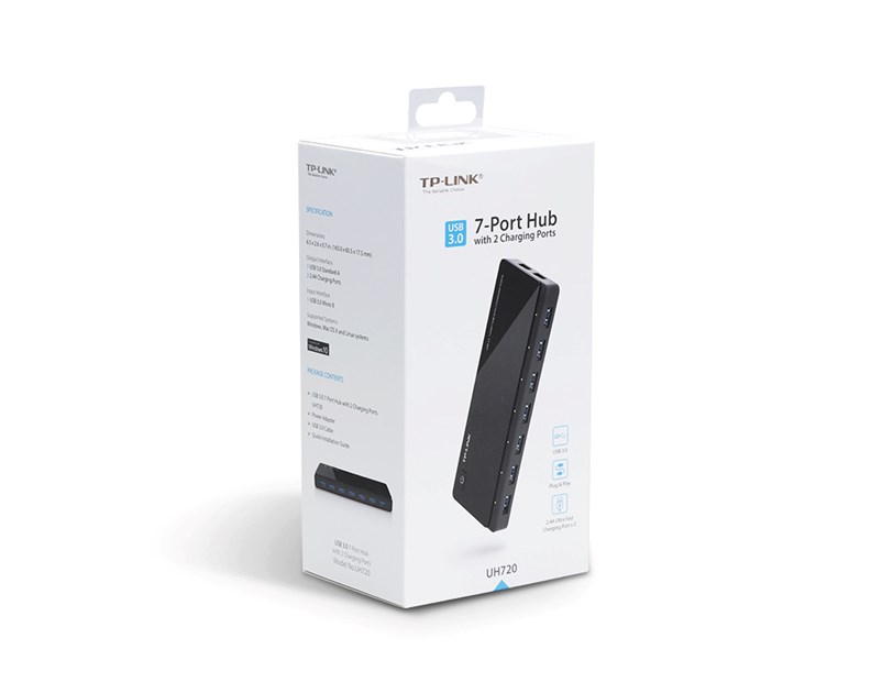 TP-Link USB3.0 Hub 7-port + 2 port za punjenje, sa napajanjem