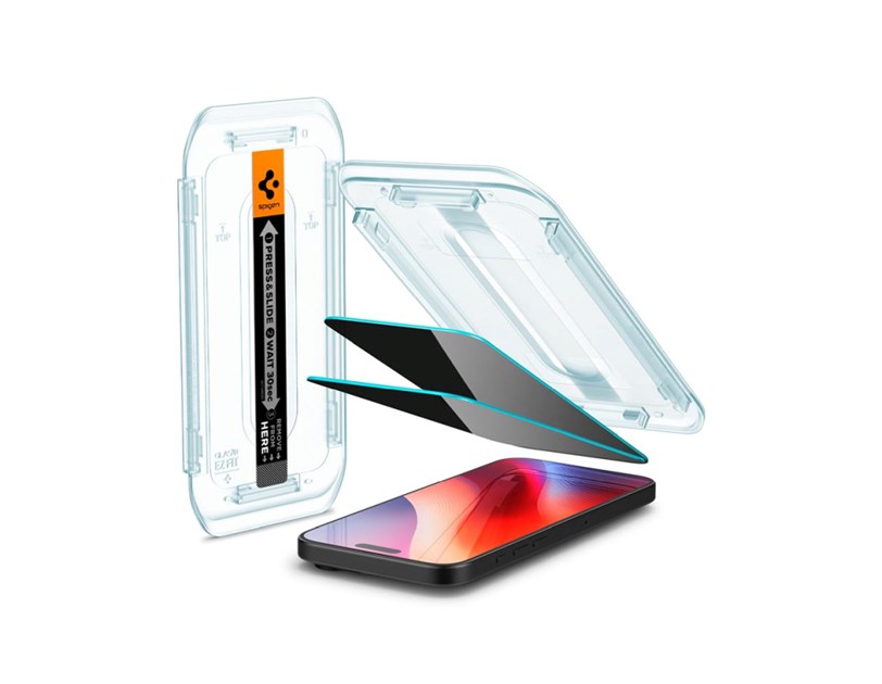 Spigen Glass tR EZ Fit (Privacy) 2 Pack, transparency - iPhone 16 Pro Max (AGL07908)