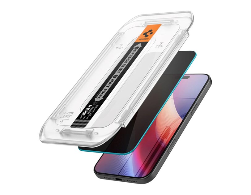 Spigen Glass tR EZ Fit (Privacy) 2 Pack, transparency - iPhone 16 Pro Max (AGL07908)