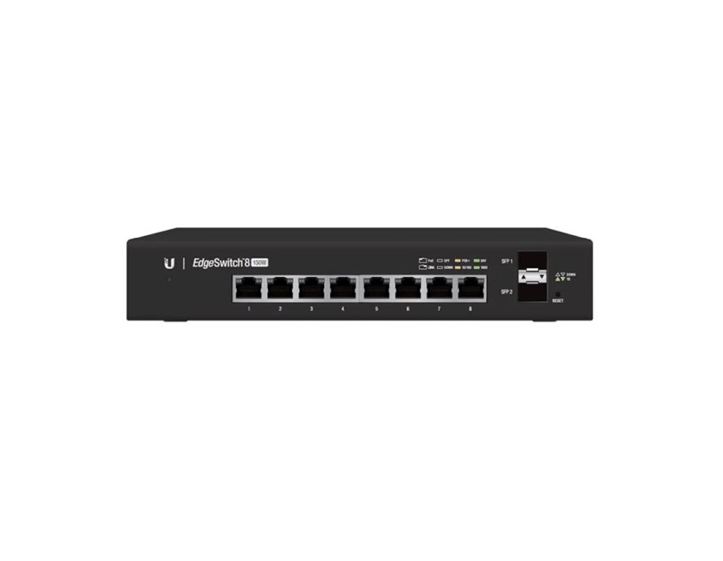 Ubiquiti EdgeMax Managed 8-port Gigabit PoE Switch, 2×SFP, 150W (ES-8-150W)