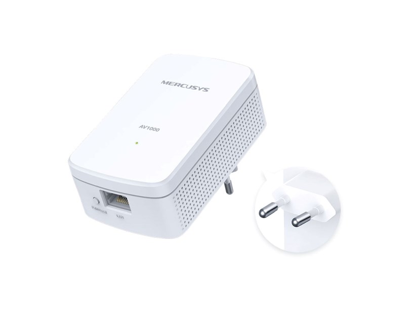 Mercusys AV1000 Powerline Gigabit mrežni adapter, 1000Mbps, HomePlug AV2 (duplo pakiranje) 