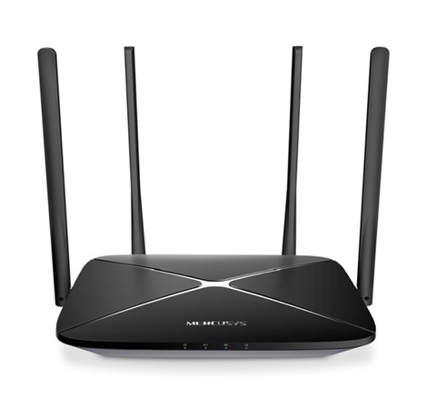 Mercusys AC1200 bežični usmjerivač (Dual-Band Gigabit Router) 300Mbps/867Mbps (2.4GHz/5GHz), 802.11ac/b/g/n, 1×G-WAN, 4×G-LAN, 4 x fiksne antene