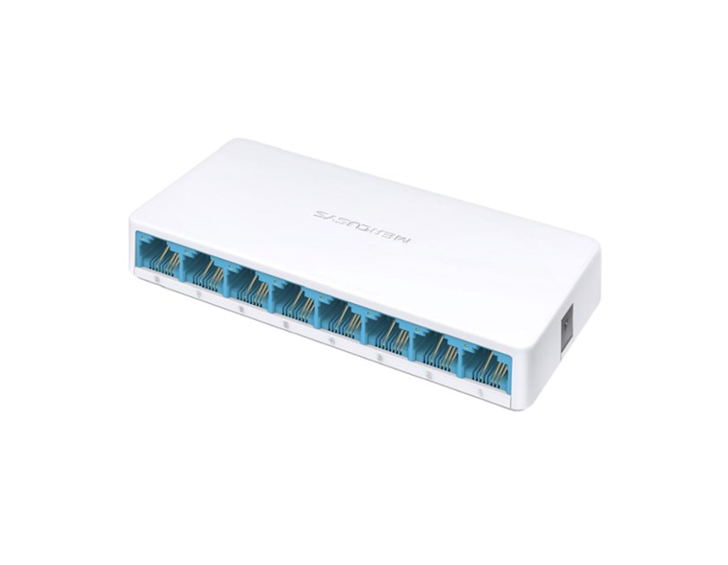 Mercusys 8-port mini Desktop preklopnik (Switch), 8×10/100M RJ45 ports, plastično kućište
