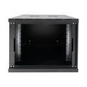 Canovate 12U 600x600x631 SINGLE zidni ormar s bočnim stranama koje se mogu otvoriti izvana, crni (WS3O-9-1266F)