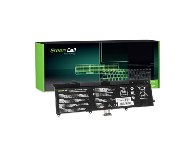 Green Cell (AS88) baterija 5000 mAh, 7.2V (7.4V) C21-X202 za Asus X201E F201E VivoBook F202E Q200E S200E X202E