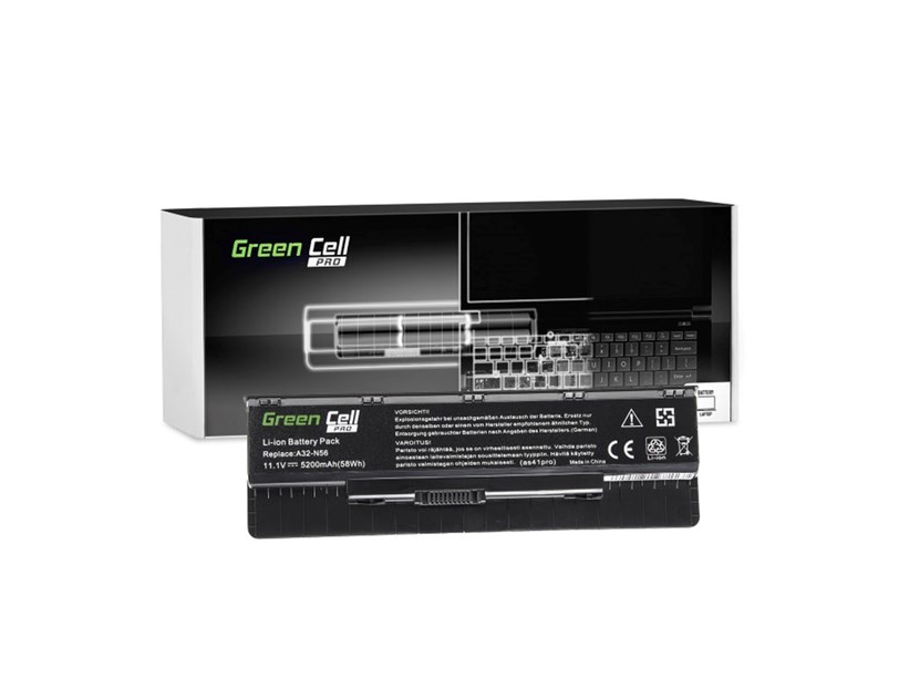 Green Cell PRO (AS41PRO) baterija 5200 mAh, 10.8V (11.1V) A32-N56 za Asus G56 N46 N56 N56DP N56V N56VM N56VZ N76