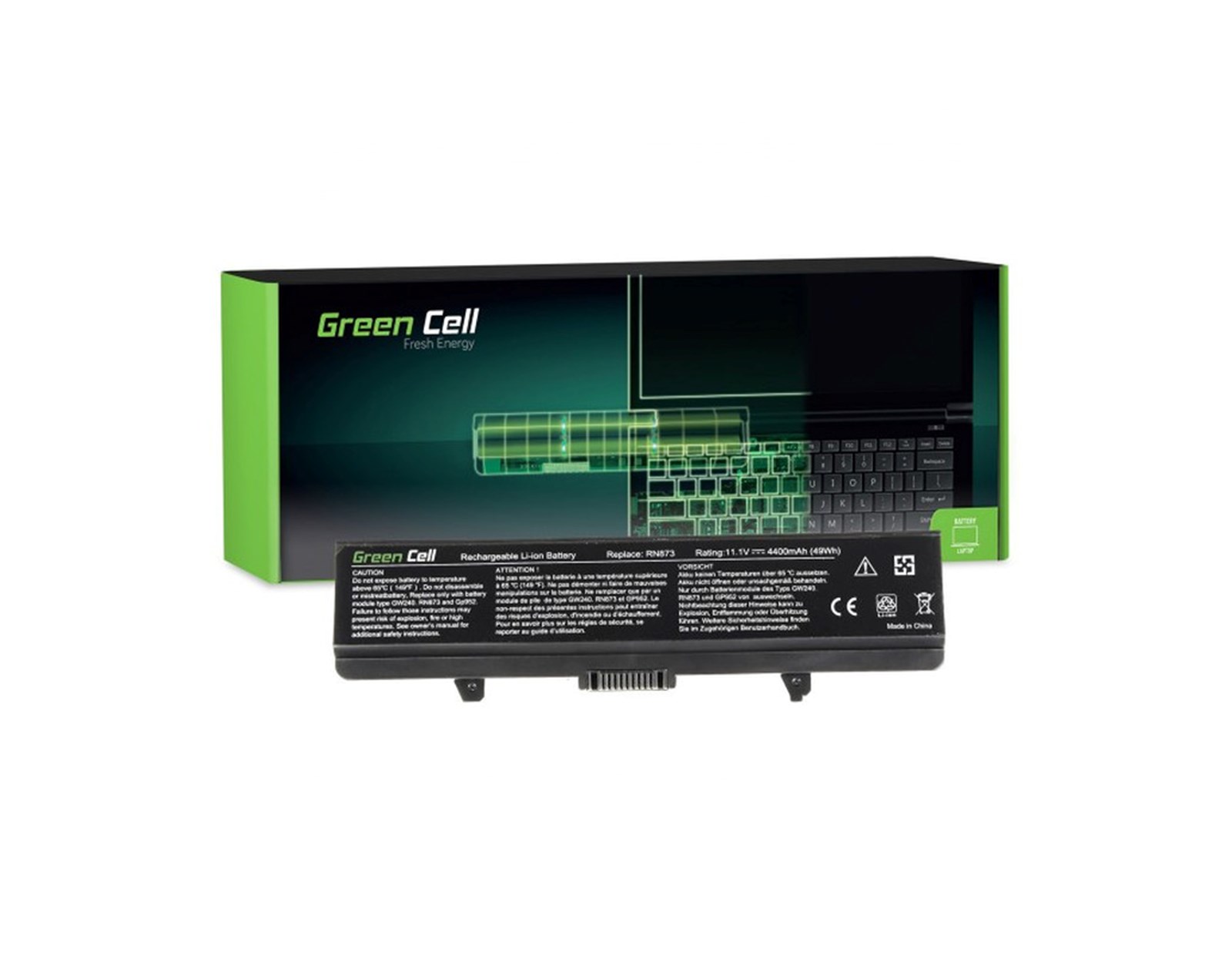 Green Cell (DE05) baterija 4400 mAh,10.8V (11.1V) GW240 za DELL Inspiron 1525 1526 1545 1546 PP29L PP41L Vostro 500