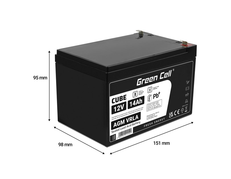 Green Cell (AGM08) baterija AGM 12V/14Ah