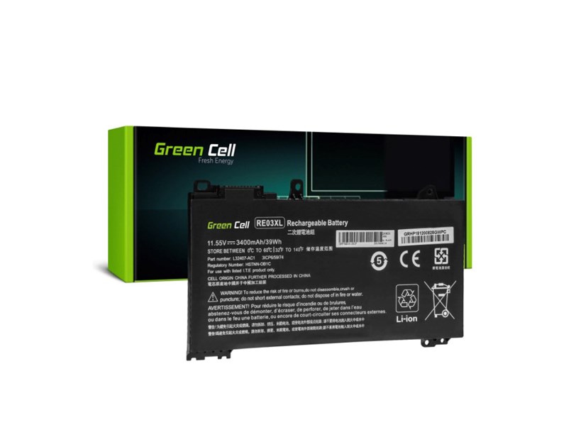 Green Cell (HP181) baterija 3400 mAh, 11.55V RE03XL za HP ProBook 430 G6 G7 440 G6 G7 445 G6 G7 450 G6 G7 455 G6 G7 445R G6 455R G6