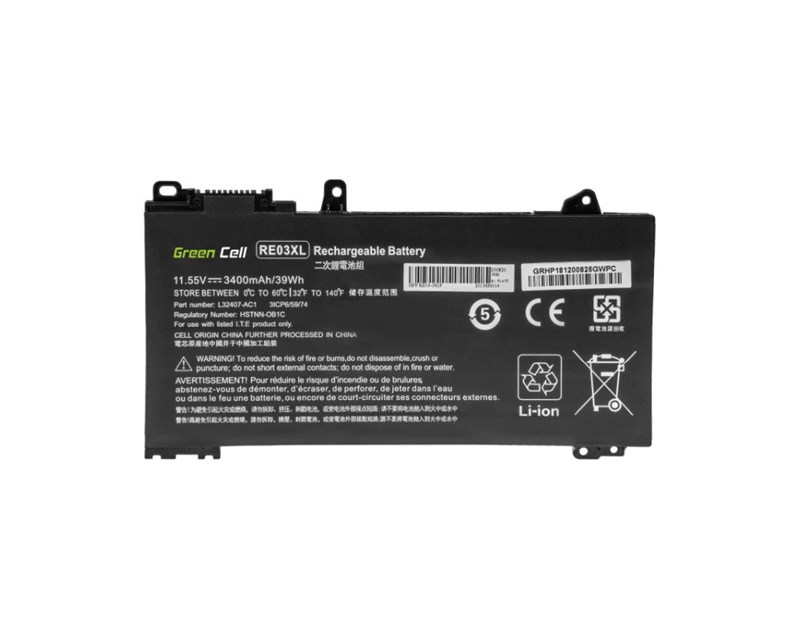 Green Cell (HP181) baterija 3400 mAh, 11.55V RE03XL za HP ProBook 430 G6 G7 440 G6 G7 445 G6 G7 450 G6 G7 455 G6 G7 445R G6 455R G6