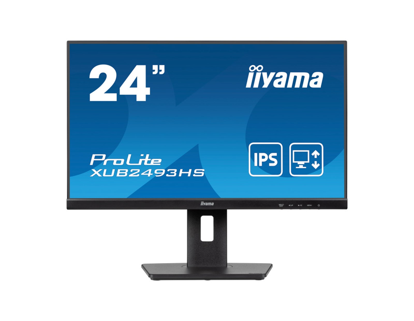IIYAMA 24" XUB2493HS-B6 FHD (1920×1080) IPS, 100Hz, 16:9, 0.5ms, 250 cd/m2, 1300:1, 1xHDMI/DP, Pivot, zvučnici, crni