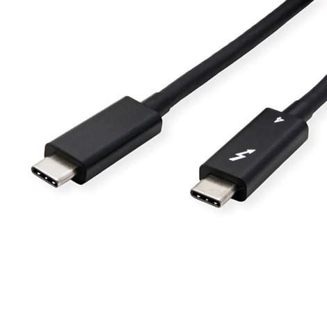 Roline USB-C Thunderbolt 4 kabel, 40Gbit/s, 100W, C-C, M/M, 2.0m, crni