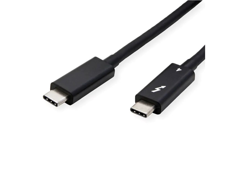 Roline USB-C Thunderbolt 4 kabel, 40Gbit/s, 100W, C-C, M/M, 2.0m, crni