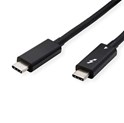 Roline USB-C Thunderbolt 4 kabel, 40Gbit/s, 100W, C-C, M/M, 2.0m, crni