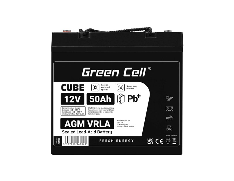 Green Cell (AGM56) baterija AGM 12V 50Ah