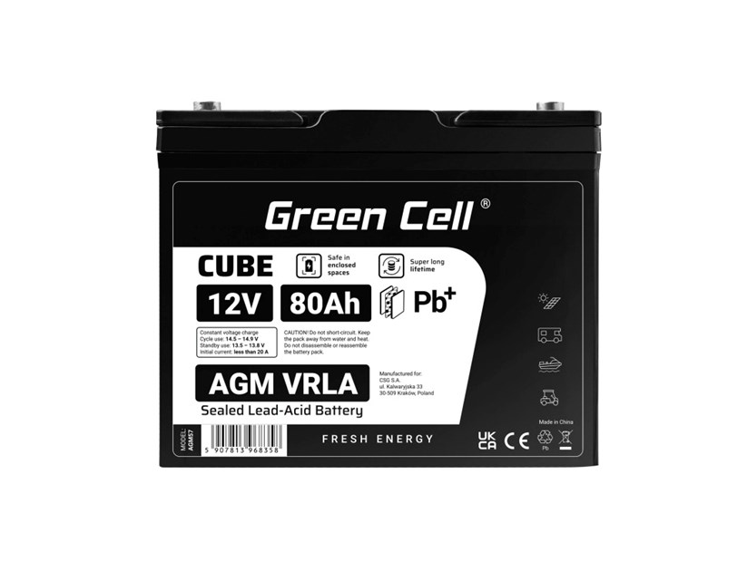 Green Cell (AGM57) baterija 12V/80Ah