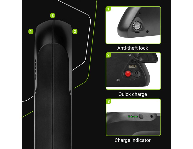 Green Cell (EBIKE24STD) baterija za El. bicikl & punjač 36V 15,6Ah 562Wh